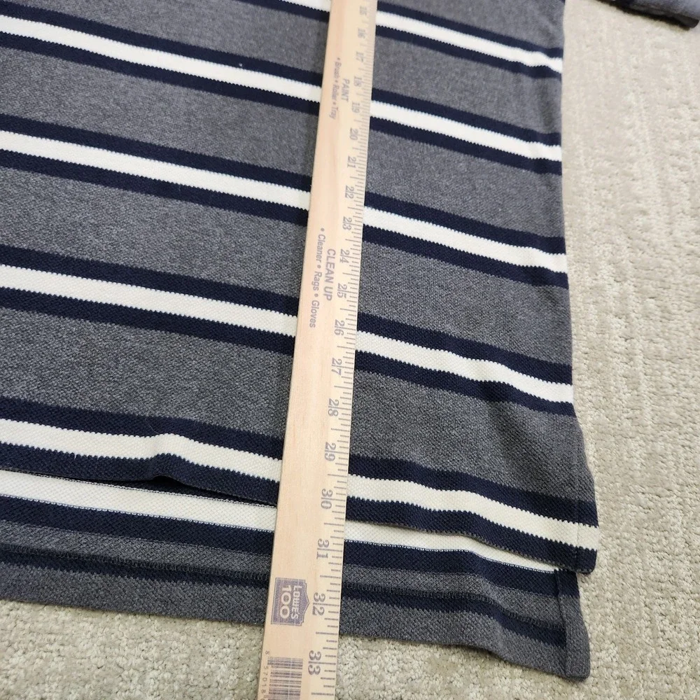 Vintage Polo Ralph Lauren Shirt Men XL Waffle Knit Heavy Cotton Polo Striped 90s